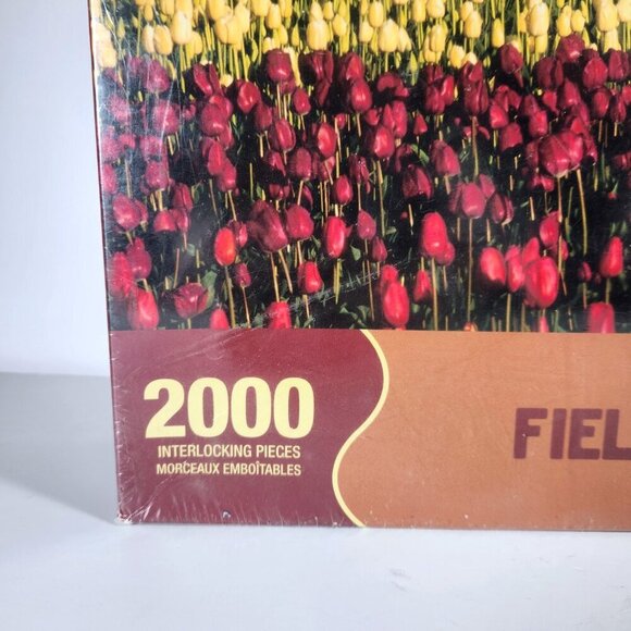 Springbok Puzzle Field of Tulips Vintage 2003 Authentic 2000 Interlocking Pieces - Picture 2 of 8